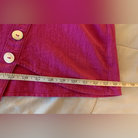 Soft Surroundings Women's Pink Asymmetrical Tunic size M mother-of-pearl button - Picture 11 of 12